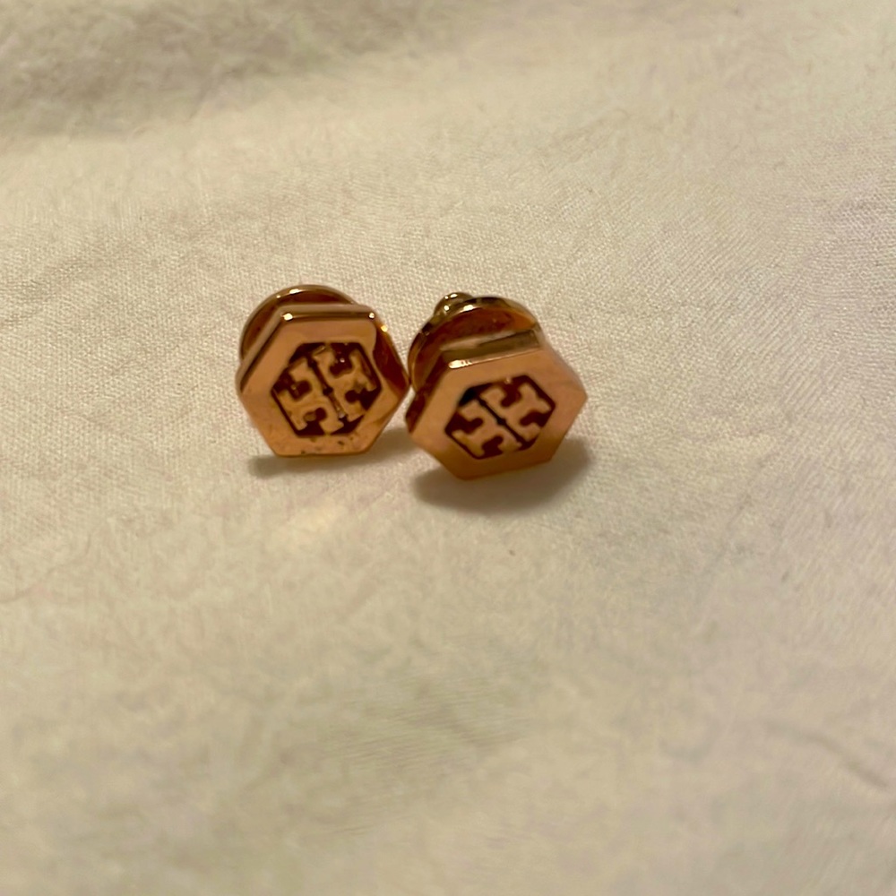 Tory Burch Rose Gold Studs